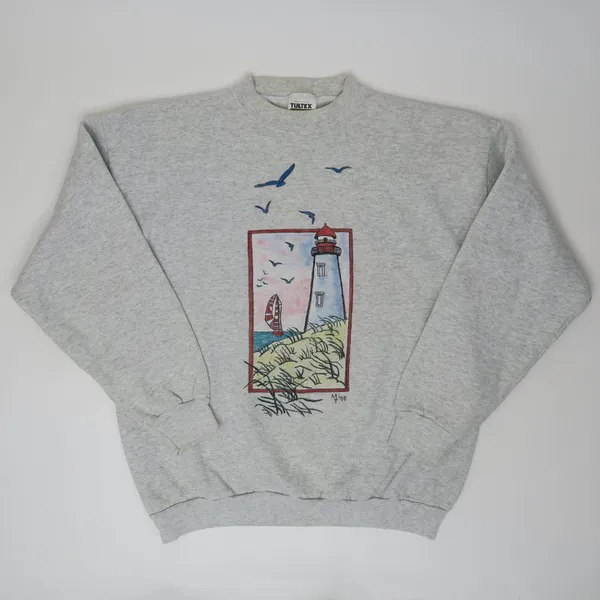 Vintage 90s Tultex Lighthouse Sweatshirt - Image 2