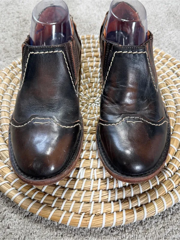 Bed|Stu Women’s Cobbler Series Slip On Shoes Leather in Dark Brown 8 - Image 2
