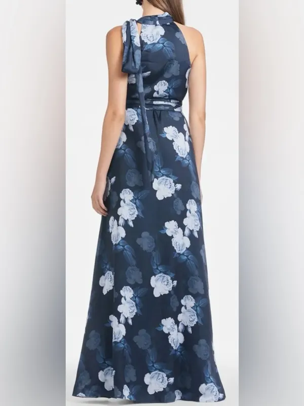 New Sachin & Babi Kayla Floral Crinkle Georgette Sleeveless Gown Sz 0 - Image 2