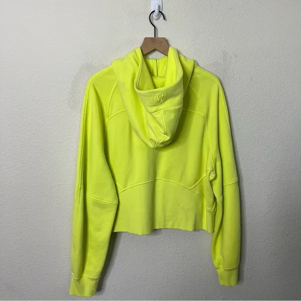 Lululemon Scuba Oversized Half Zip‎ Hoodie Electric Lemon Womens Size XL / XXL - Image 5