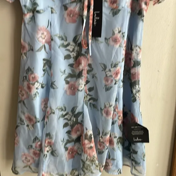 Lulus Precious Perspective Light Blue Floral Puff Sleeve Mini Dress - Image 10