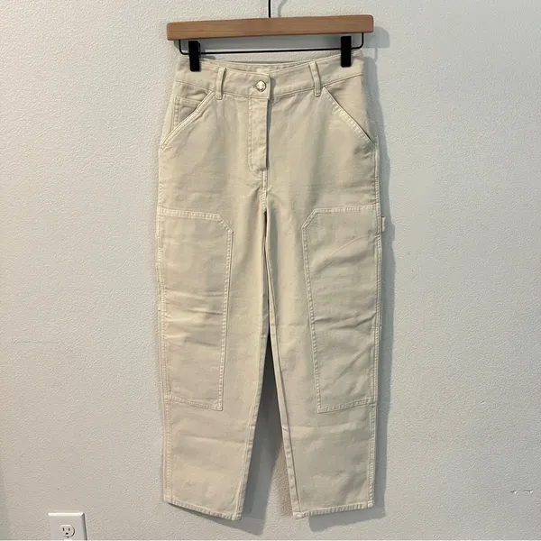 Aritzia Wilfred Free Brennan Pant Light Birch Stretch High Rise Carpenter‎ - Image 3