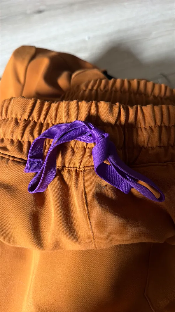 FIGS Burnt Orange Scrub High-Waisted Joggers + Top Set - Image 3