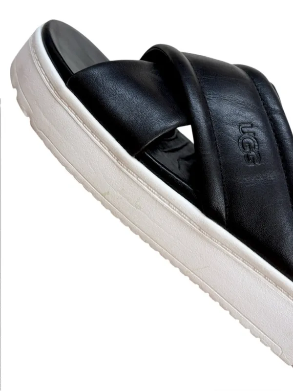EUC UGG Leather Zanyne Criss Cross Sandals Black Size 9 - Image 3