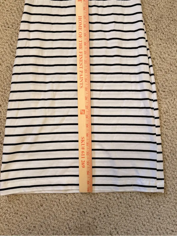 J Crew Black White Striped‎ Knit Sheath Dress Small - Image 7