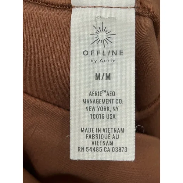 Offline By Aerie Real Me Jogger Medium Terracotta Pocket High Rise Fold Over - Image 5