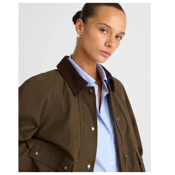 Madewell Waxed Zip-Front Jacket Size Small - Image 4