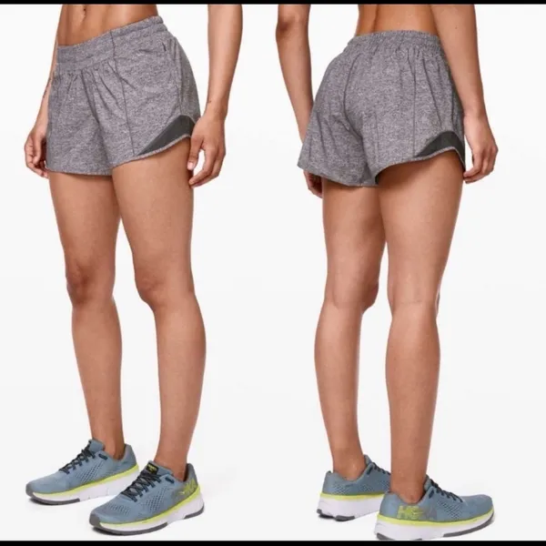Lululemon Tracker Short 4” Heather Lux Multi Black Lined Size 6 EUC - Image 2