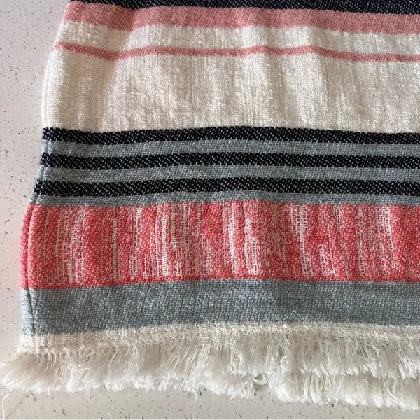 ABBELINE textured canvas striped skirt size small - Image 4