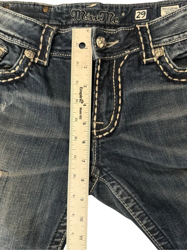 Miss Me Distressed Jeans Cut-Off Capri Cropped Denim Women’s Size 29 - Image 8