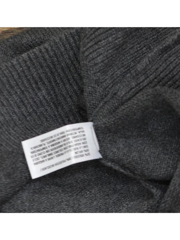 NWT A New Day Knit Polo Collar Ribbed Cuff Sweater Dress Dark Heather Gray M - Image 5
