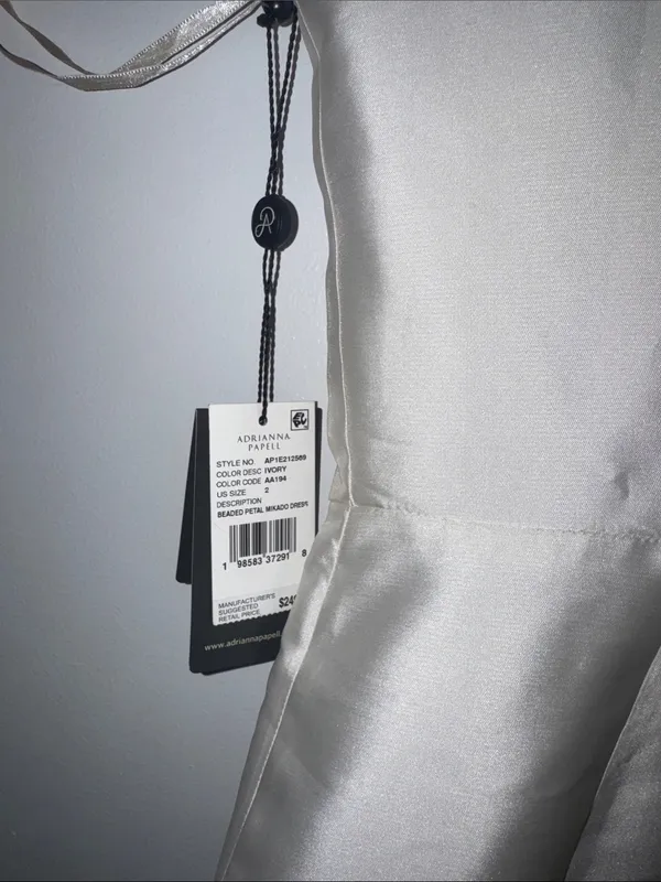 Adrianna Papell Ivory Embellished Mini Sheath Dress - Image 9