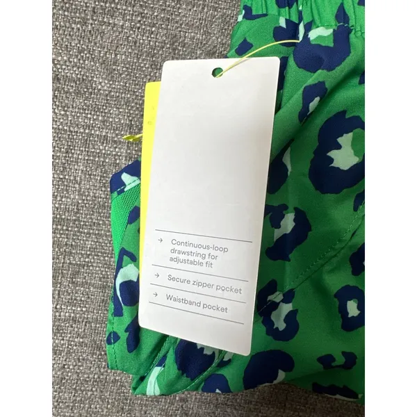 All In Motion XS Green Blue Leopard Print Active Lined Shorts - Image 9