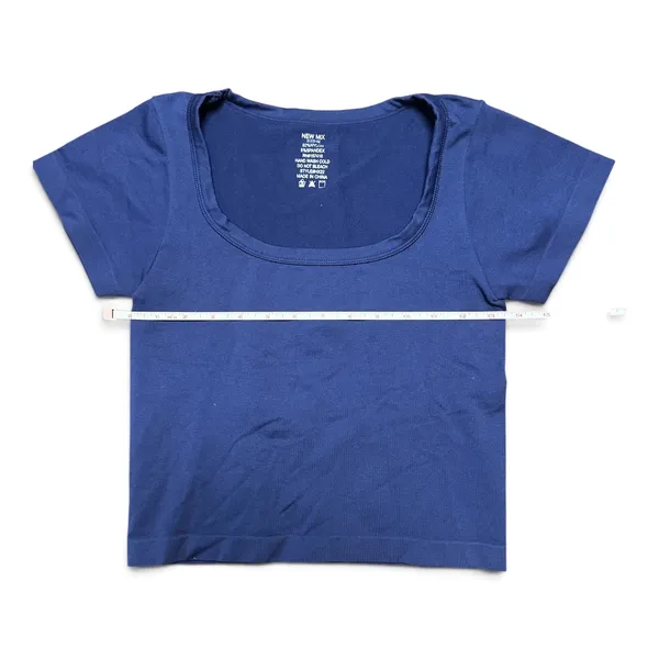 New Mix Cobalt Blue Fitted Scoop Neck Baby Tee Size M - Image 3