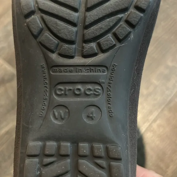Crocs - Brown Mammoth Ballet Flat Fleece Lined Women’s Size 4‎ Slip-On Shoes - Image 7