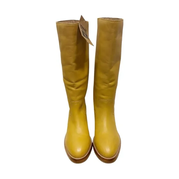 Frye Camryn Tall Banana Leather Boots Boho Western Riding Pull On 8.5 NWT - Image 3