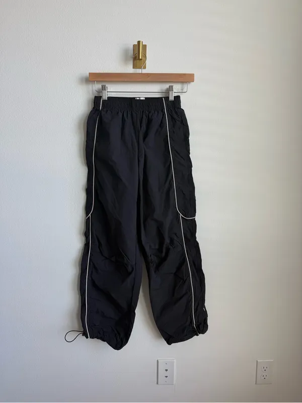BDG Urban Outfitters Jess Straight Leg Nylon Track Pants Black XS - Image 5