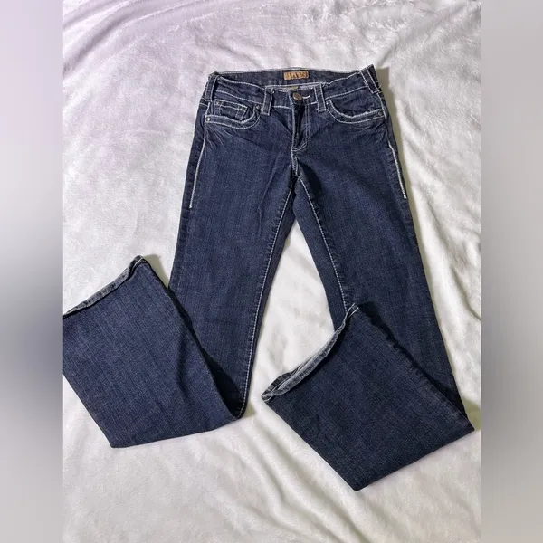 Classic Indigo Flare Jeans Blue Size 26 - Image 3
