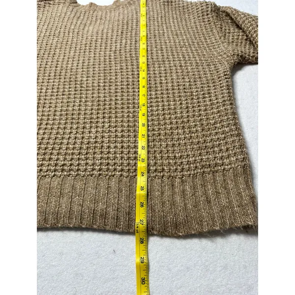 American Eagle chunky knit v-neck oversized sweater (L) neutral tan - Image 6