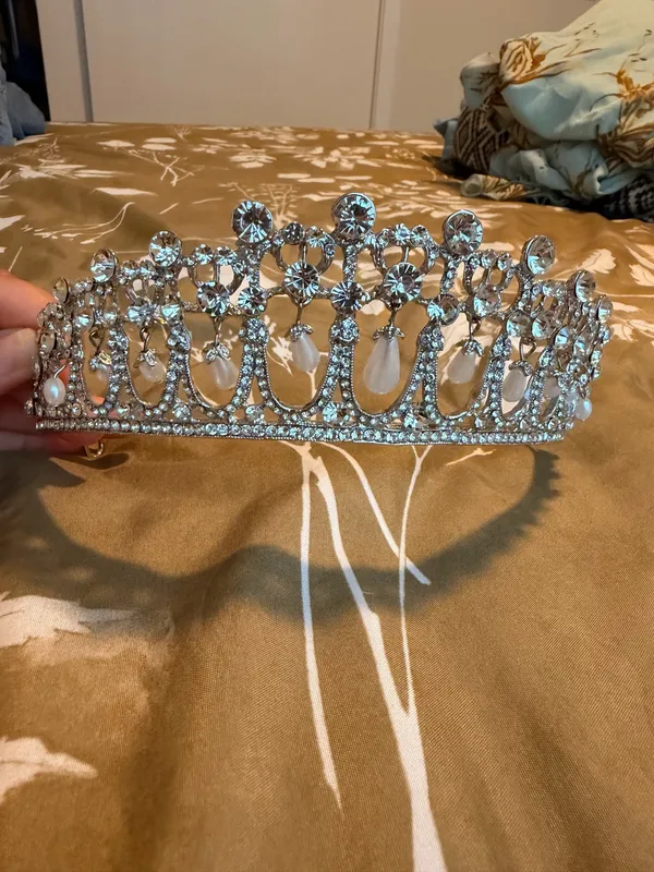 Wedding Crown Princess Tiara Queen Jewels Bridal Gold - Image 4