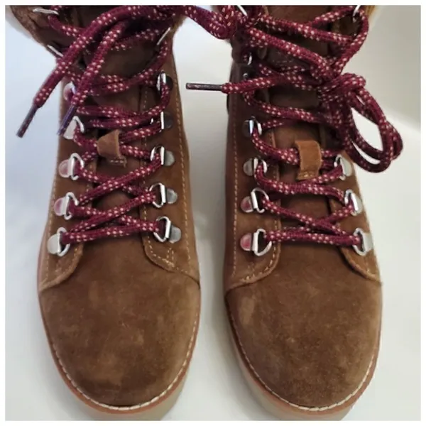 Sam Edelman Franc Lace-up Round-toe Hiker Ankle Boot TOFEE - Image 13