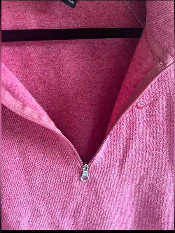 NIKE HYPERNATURALS Dessert Berry Pink 1/2-ZIP PULLOVER SWEATER‎ Size Large - Image 3