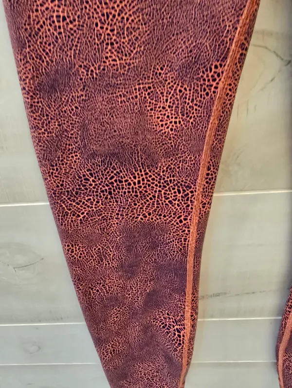{8} Lululemon Wunder Under Train HR Crop Crackle Glaze Vintage Orange Larkspur - Image 6