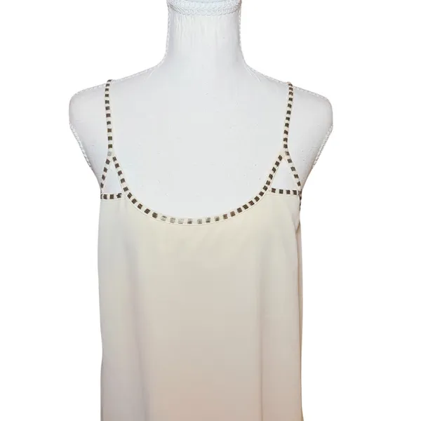 White Beaded Cage Back Mini Dress Womens Size Medium Cream‎ NWT Summer Cocktail - Image 10