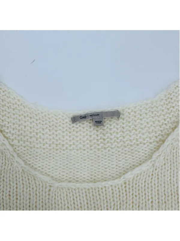 Gap Alpaca Blend Sweater Ivory Beige Size M - Image 3