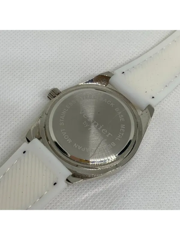 Vernier watch silver tone rhinestones 40mm quartz Roman mop dial running - Image 6