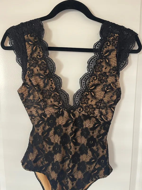 Lace Bodysuit Black Size XS - Image 4