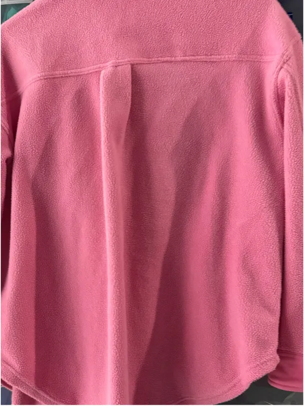 Women's English Factory Pink Fleece Teddy Jacket Size S - Image 8