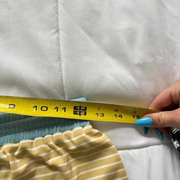 NWT Annie Wear Yellow Striped Lounge‎ Shorts Womens Small Sleep Pjs - Image 6
