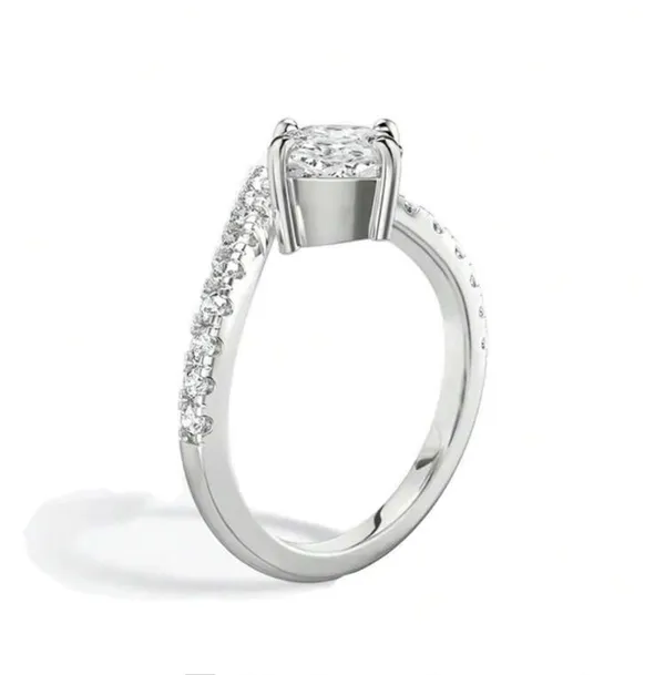 Boutique 1 carat Sterling 925 Moissanite Diamond ring 6 - Image 3