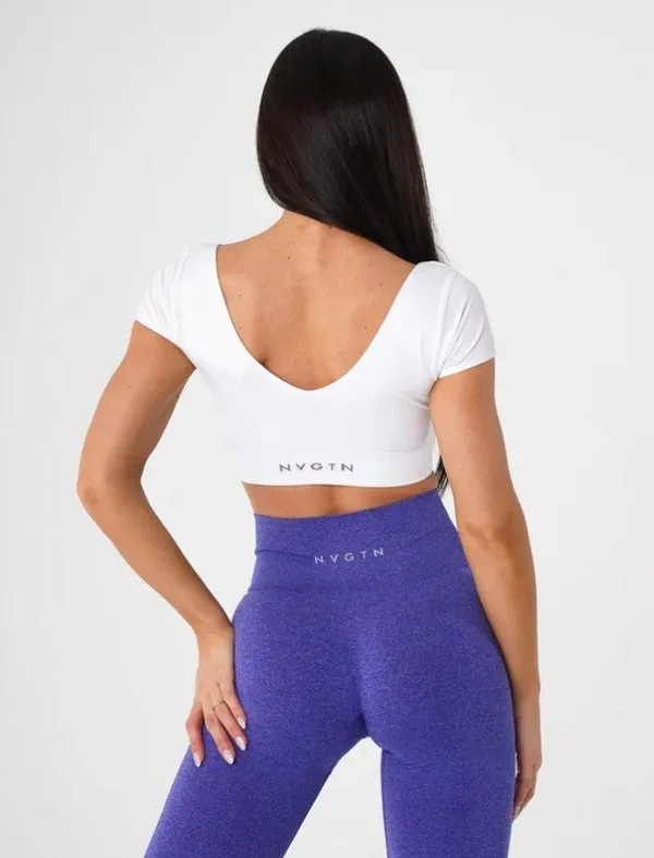 NVGTN Small White Serene Sports Bra - Image 2