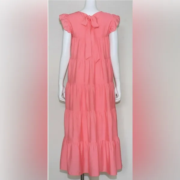 English factory Elegant Pink Maxi Dress - Image 4