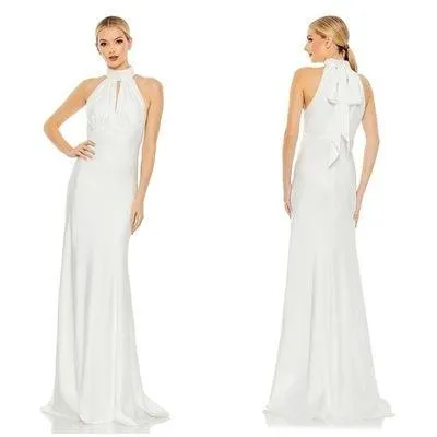 MAC DUGGAL Keyhole Halter Empire Waist Gown - Image 2
