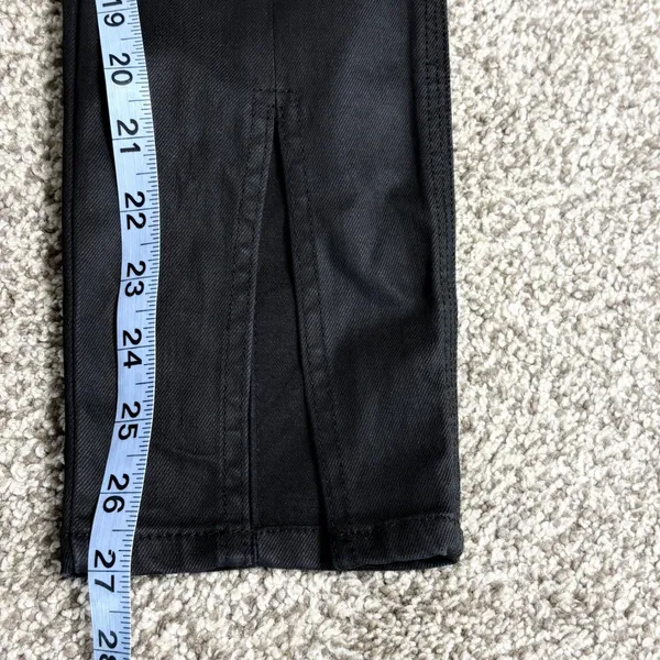 AO‎ LA by Alice + Olivia Black High Rise Pintuck Split Hem Skinny Jeans Sz 28 - Image 14