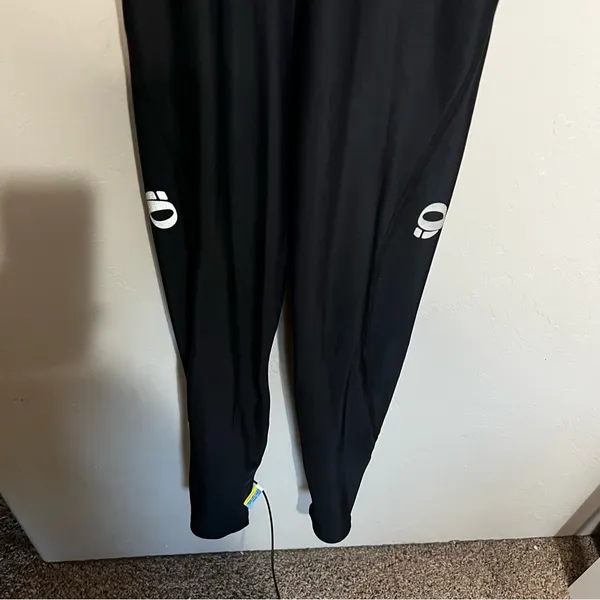 Pearl Izumi‎ Vintage Thermal Cycling Black Bib Zipper Ankle Tights - Image 4