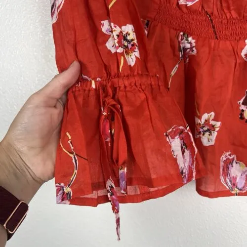 Free People Cherish The‎ Light Floral Blouse Sz S - Image 7