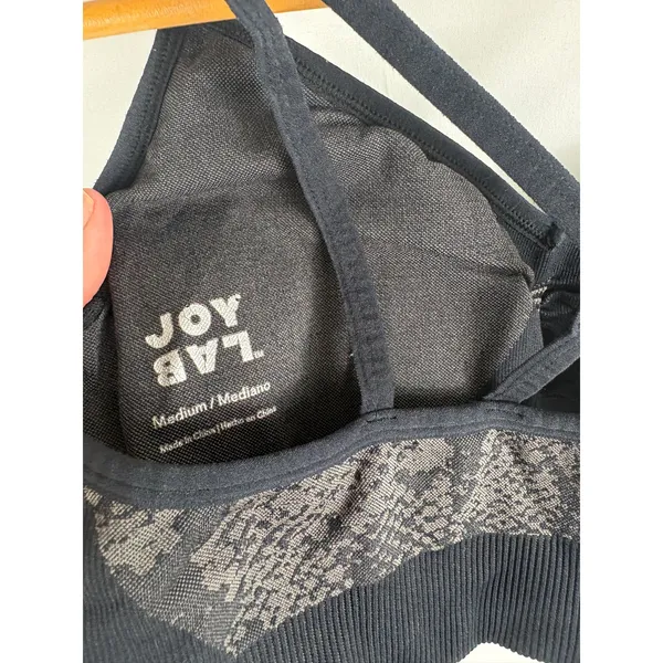 Joy Lab Snakeskin Print Bra Size Small Gray - Image 3