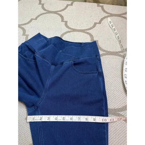 Halara Flex High Waisted Crossover Pockets 7/8 blue jeans, size large, 02699020 - Image 10