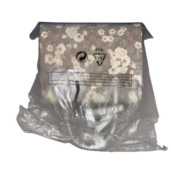 NWT Nine West Limited Edition Bettina Peony Logo Floral Tote Bag White Taupe - Image 10