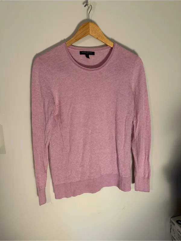 Banana Republic cashmere wool sweater pink small - Image 2