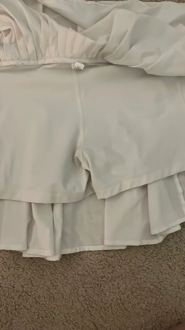 All in Motion Skirt Tennis White Pleated women’s L - Image 3