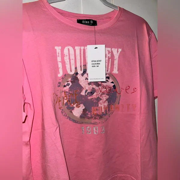 NWT Blue. B Journey -Peace Love Humanity 1903 Graphic Tee - Image 3