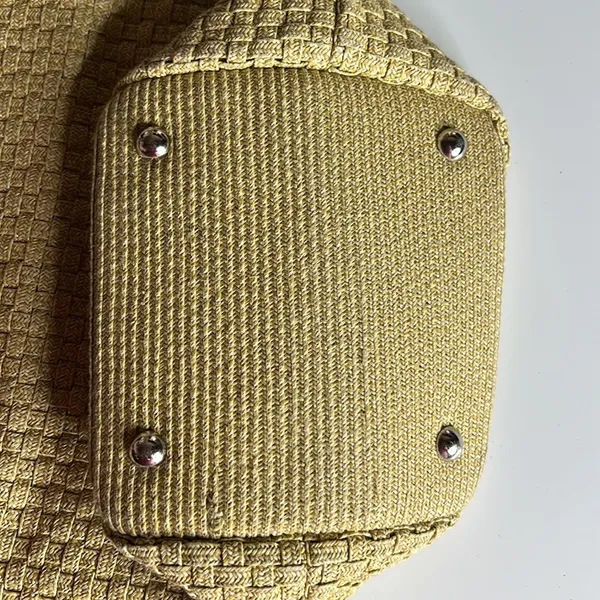 Talbots Woven Bucket Purse w/ Wooden Handles - Image 5