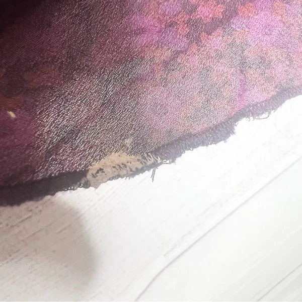 Vintage Express Burgundy Purple Boho Floral Bandana Skirt Size Large - Image 6