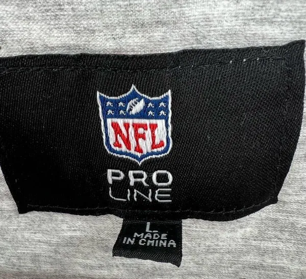 NFL ProLine Steelers Large embroidered long sleeve fitted tee football gray - Image 5
