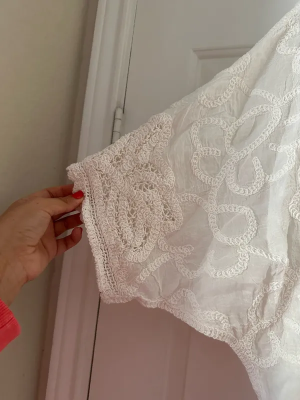 Pol White Embroidered Cotton Top - Image 5